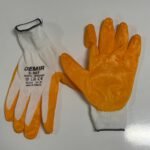 Demir Nitril Kaplı İş Eldiveni Turuncu Beyaz No:10 XL